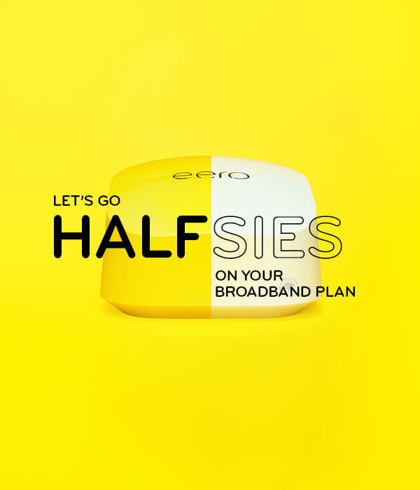 Text on a yellow background with a half yellow and half white mobile phone a 