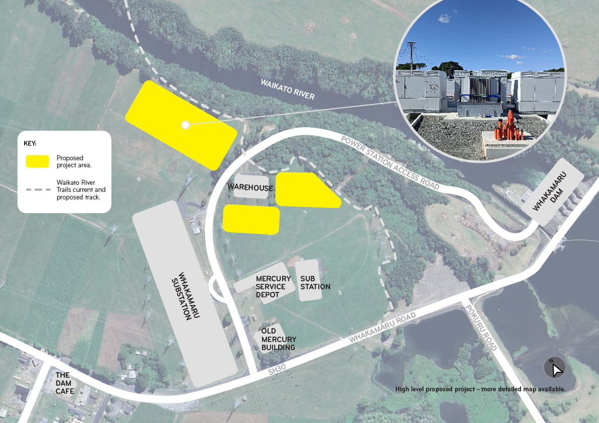 Mercury Whakamaru Energy Hub Proposed Project Map