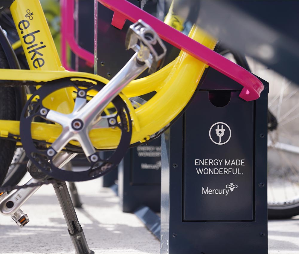 Free ebike charging at Lock Docks thanks to Mercury