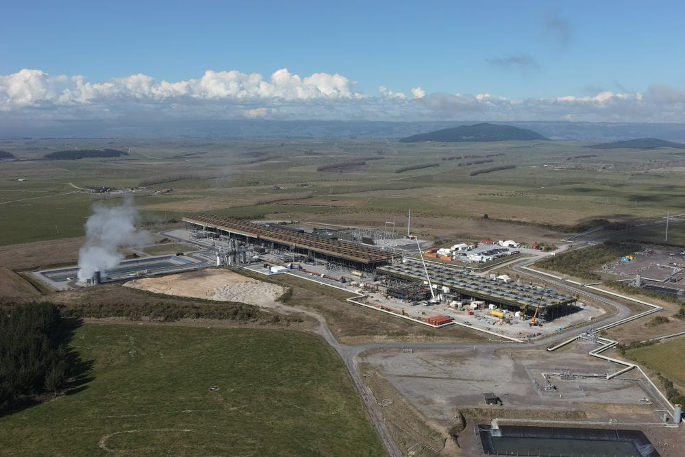 Ngā Tamariki Geothermal Station aerial photo August 2025