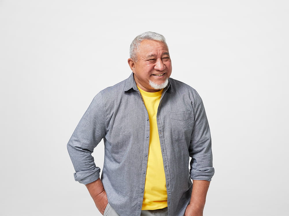 Mercury Customer in Grey Shirt and Yellow T-Shirt