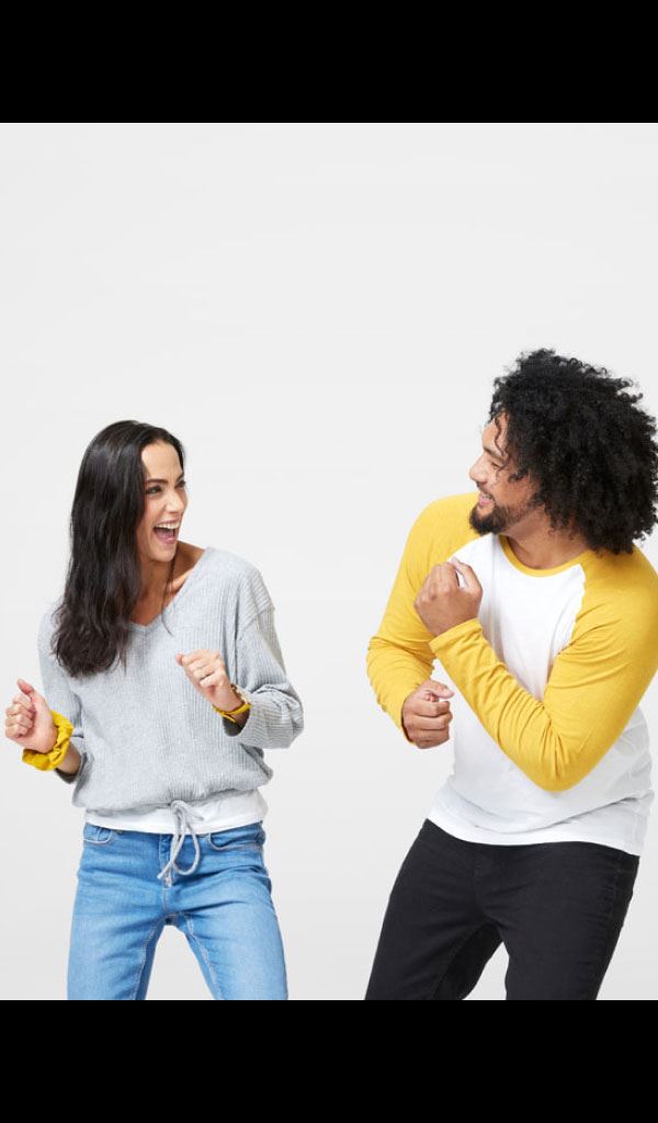 Man and woman ecstatic