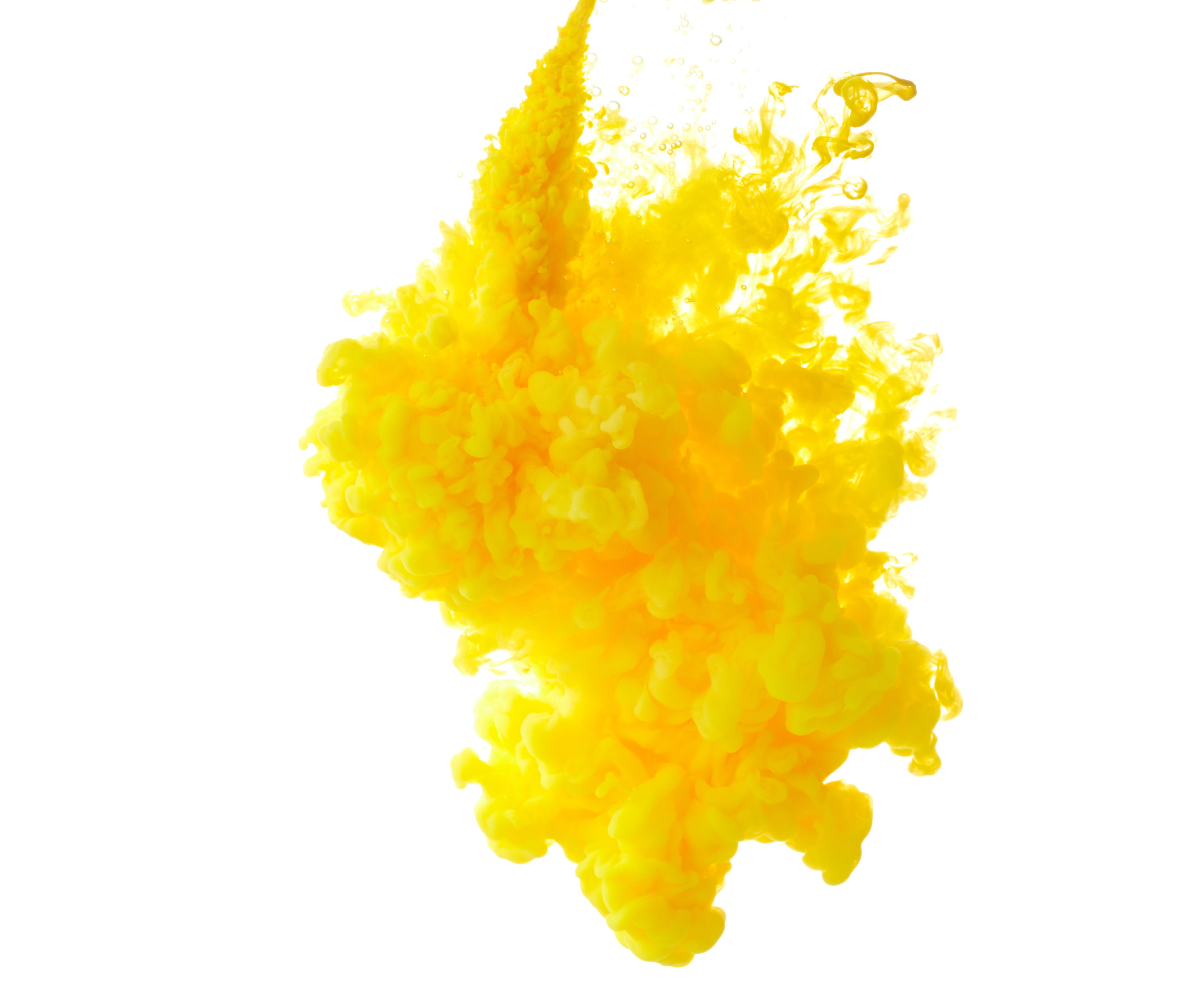yellow ink splash