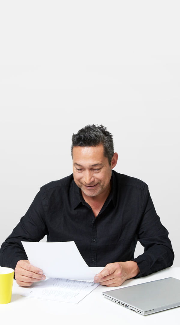 Mercury- Man reviewing Terms and Conditions