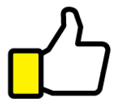 Yellow thumbs up.