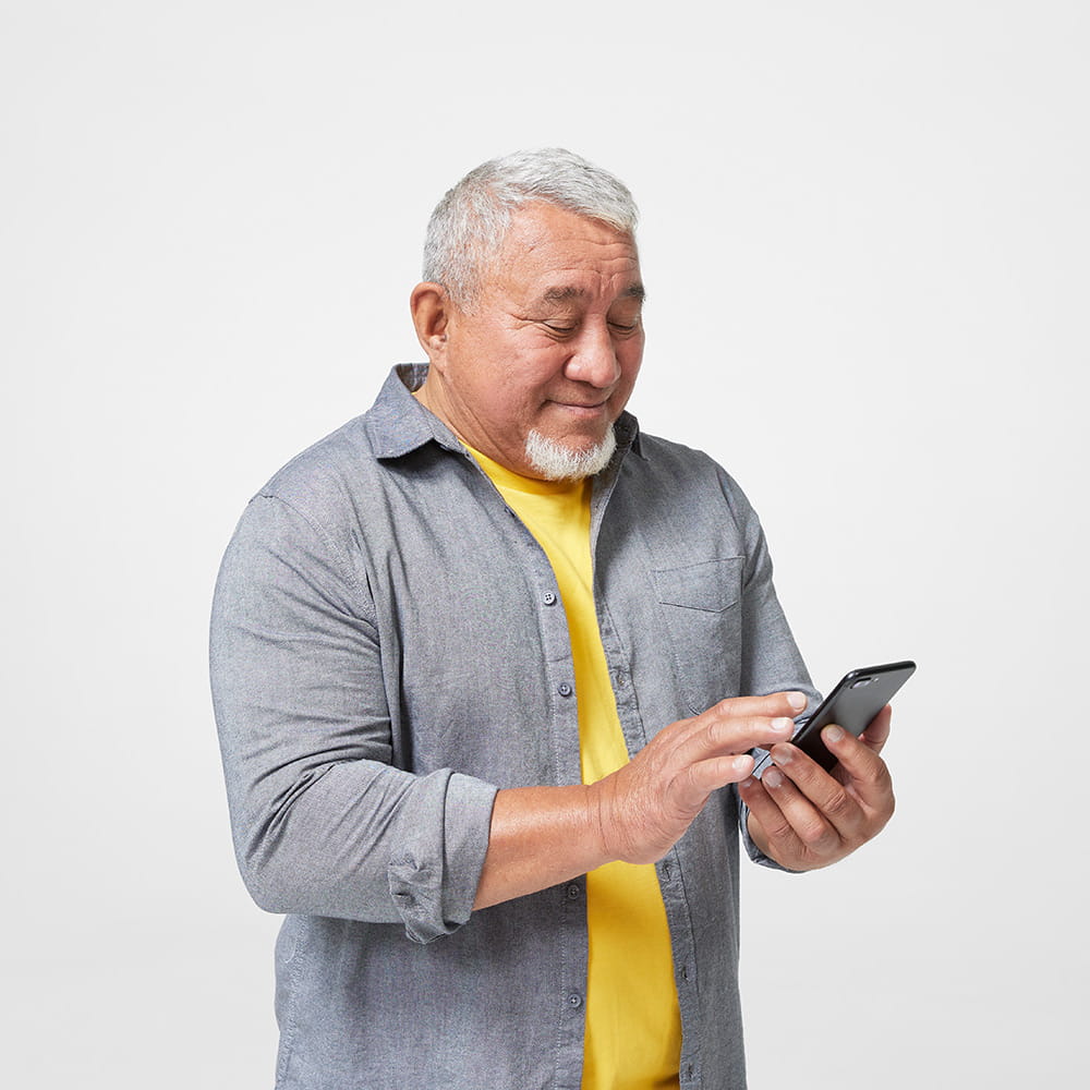 Man using phone