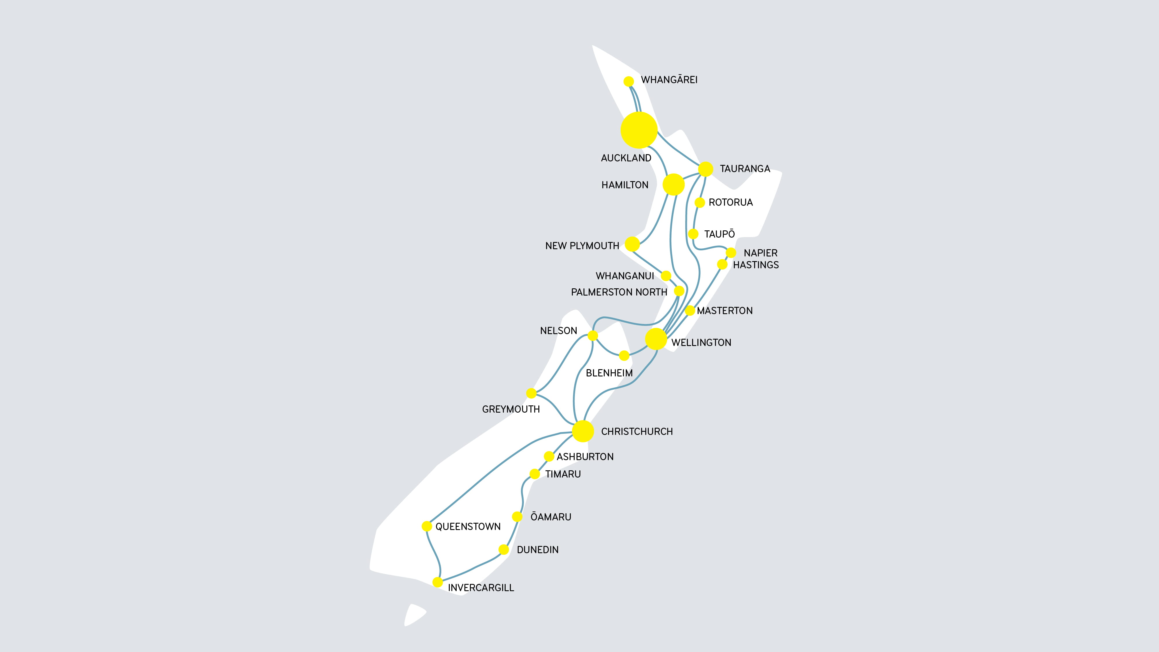 Network map showing local connection points.